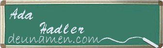 Ada Hadler Visitenkarte